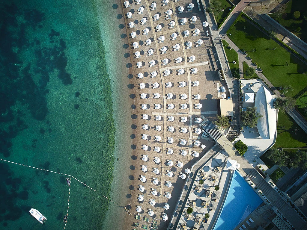 Maestral Resort and Casino beside the bay in Pržno, Montenegro